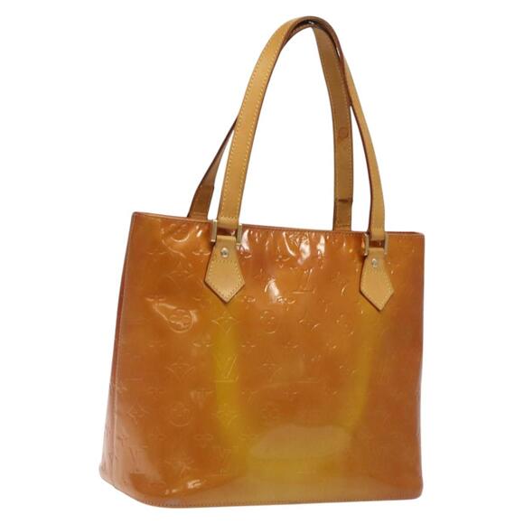 LOUIS VUITTON Monogram Vernis Houston Hand Bag Beige M91004 - Picture 1 of 16